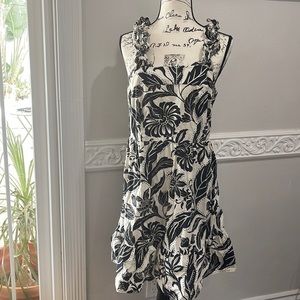 Black and white floral summer dress